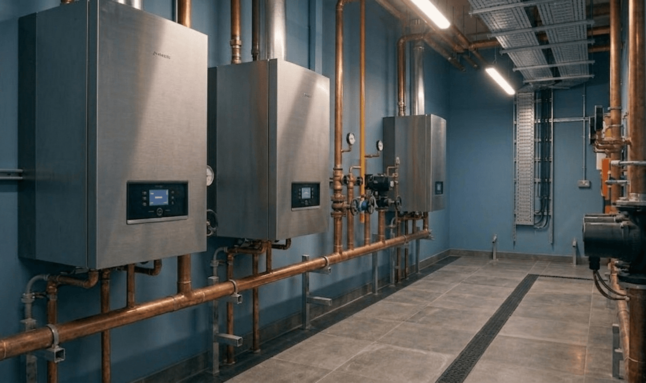Building plant room during energy assessment
